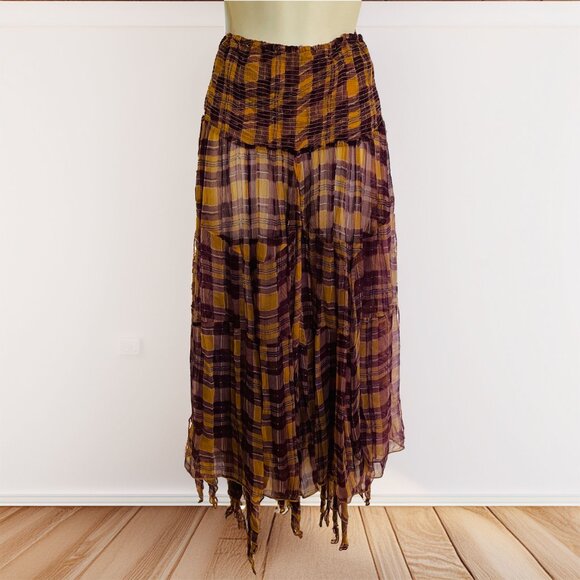 Free People Intimately Strapless Smocked Tube Boho Chic Maxi Dress/Top - Picture 7 of 15